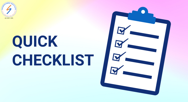 Quick Checklist